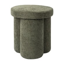 Clover Chenille Ottoman